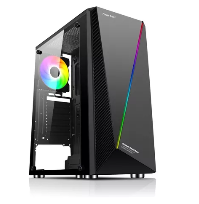 Gabinete PowerTrain / Negro panel RGB